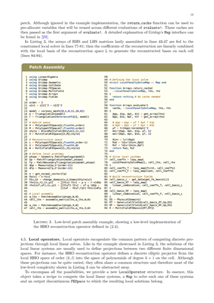 A natural language framework for non-conforming hybrid polytopal methods in Gridap.jl